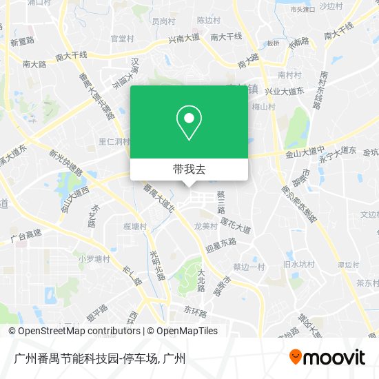 广州番禺节能科技园-停车场地图