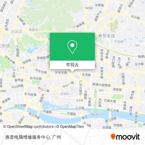 惠普电脑维修服务中心地图