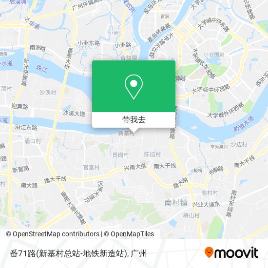 番71路(新基村总站-地铁新造站)地图
