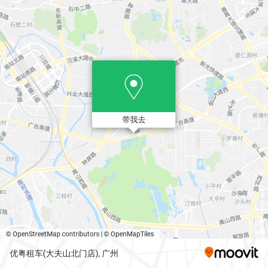优粤租车(大夫山北门店)地图