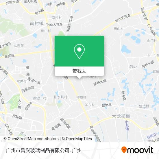 广州市昌兴玻璃制品有限公司地图