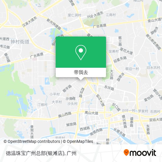 德温珠宝广州总部(银滩店)地图