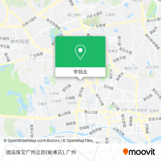 德温珠宝广州总部(银滩店)地图
