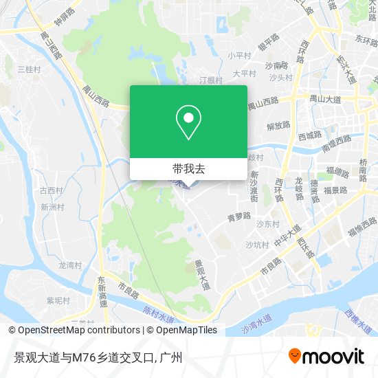 景观大道与M76乡道交叉口地图