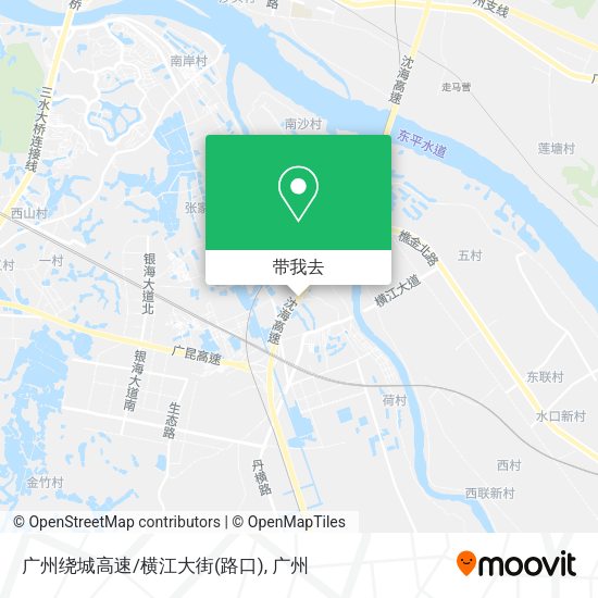 广州绕城高速/横江大街(路口)地图