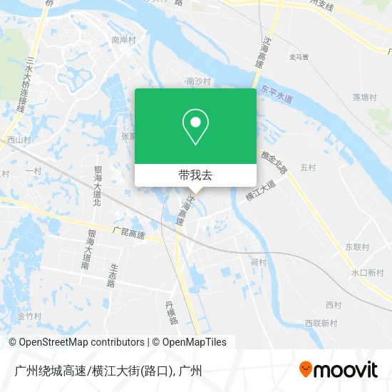 广州绕城高速/横江大街(路口)地图