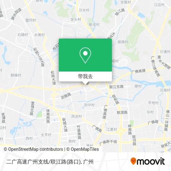 二广高速广州支线/联江路(路口)地图