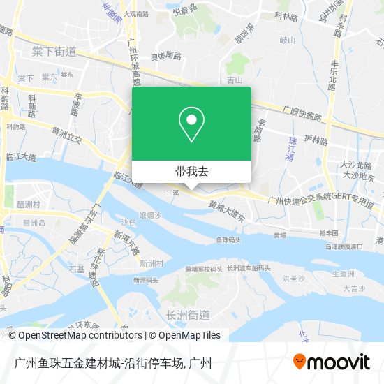广州鱼珠五金建材城-沿街停车场地图