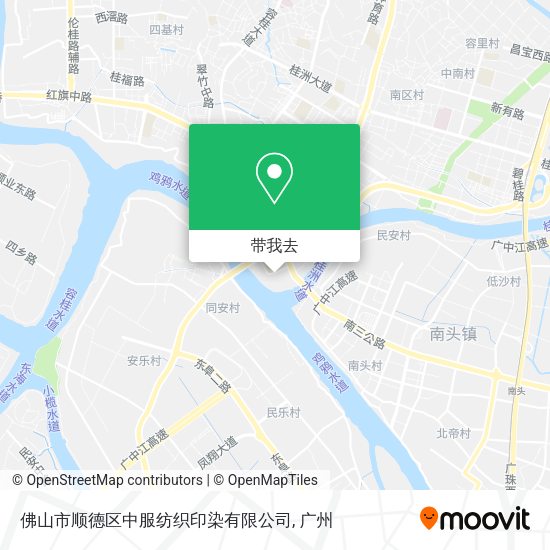 佛山市顺德区中服纺织印染有限公司地图