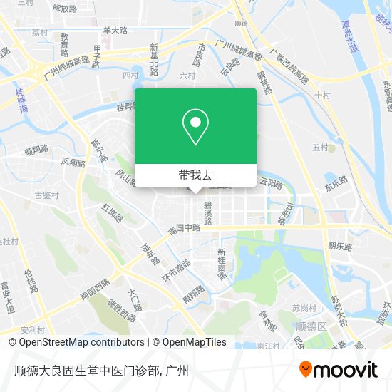 顺德大良固生堂中医门诊部地图