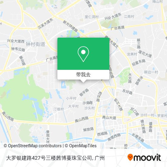 大罗银建路427号三楼茜博蔓珠宝公司地图