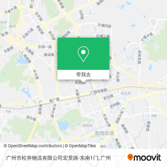 广州市松井物流有限公司宏景路-东南1门地图