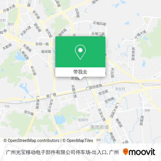 广州光宝移动电子部件有限公司停车场-出入口地图