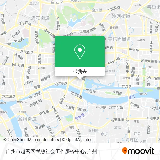 广州市越秀区孝慈社会工作服务中心地图