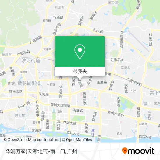 华润万家(天河北店)-南一门地图