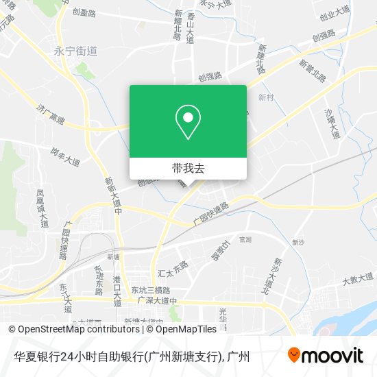 华夏银行24小时自助银行(广州新塘支行)地图