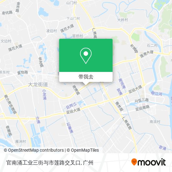 官南涌工业三街与市莲路交叉口地图