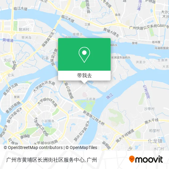 广州市黄埔区长洲街社区服务中心地图