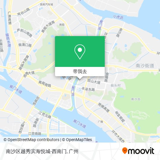 南沙区越秀滨海悦城-西南门地图