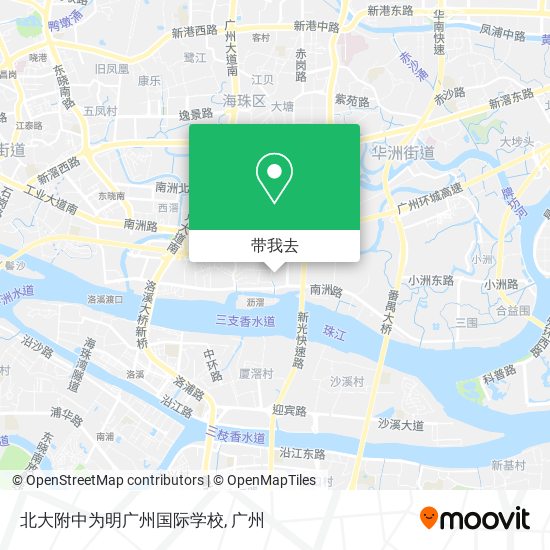 北大附中为明广州国际学校地图