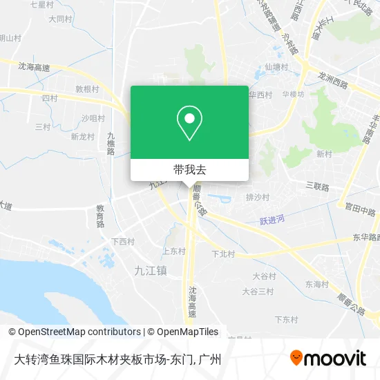 大转湾鱼珠国际木材夹板市场-东门地图