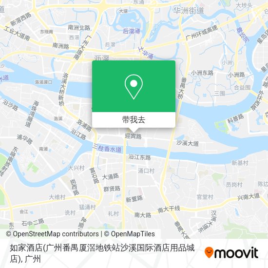 如家酒店(广州番禺厦滘地铁站沙溪国际酒店用品城店)地图