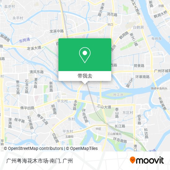 广州粤海花木市场-南门地图