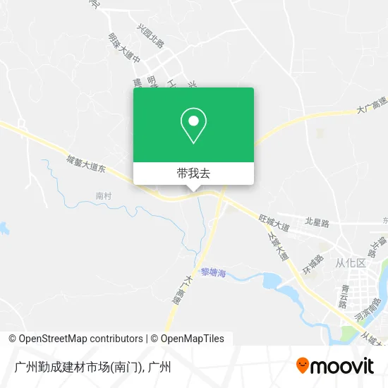 广州勤成建材市场(南门)地图