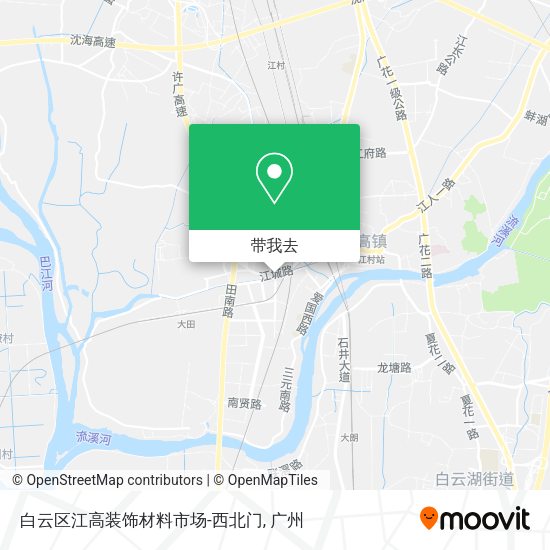 白云区江高装饰材料市场-西北门地图