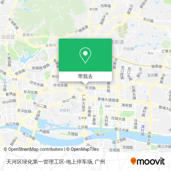 天河区绿化第一管理工区-地上停车场地图