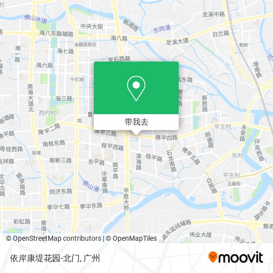 依岸康堤花园-北门地图