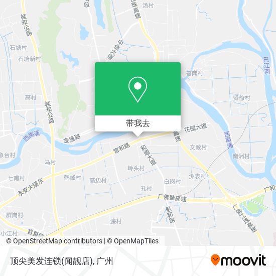 顶尖美发连锁(闻靓店)地图