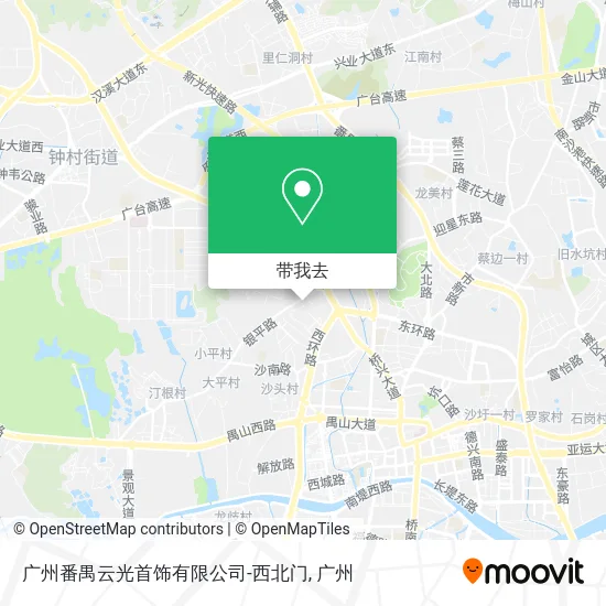 广州番禺云光首饰有限公司-西北门地图