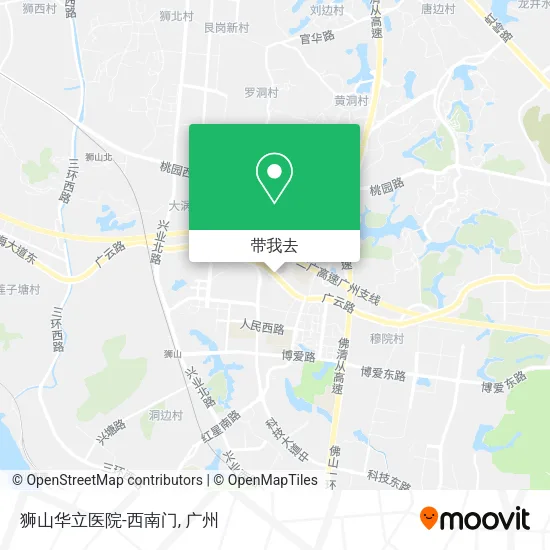 狮山华立医院-西南门地图