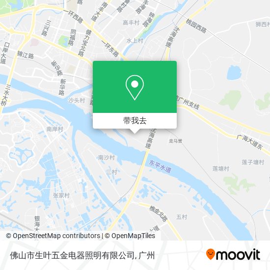 佛山市生叶五金电器照明有限公司地图