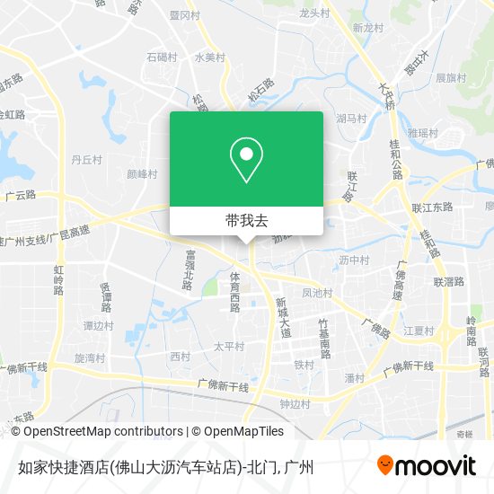 如家快捷酒店(佛山大沥汽车站店)-北门地图