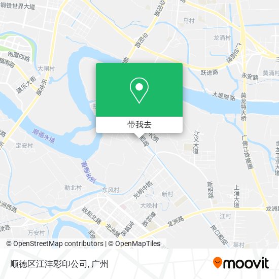 顺德区江沣彩印公司地图
