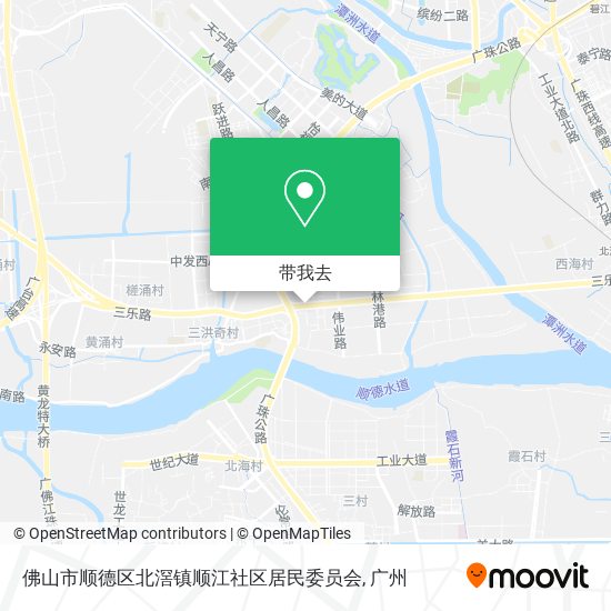 佛山市顺德区北滘镇顺江社区居民委员会地图