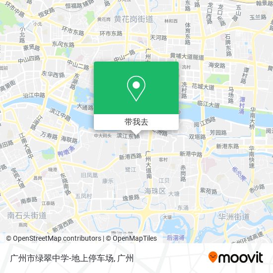 广州市绿翠中学-地上停车场地图