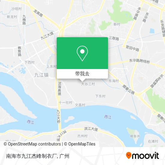 南海市九江杰峰制衣厂地图
