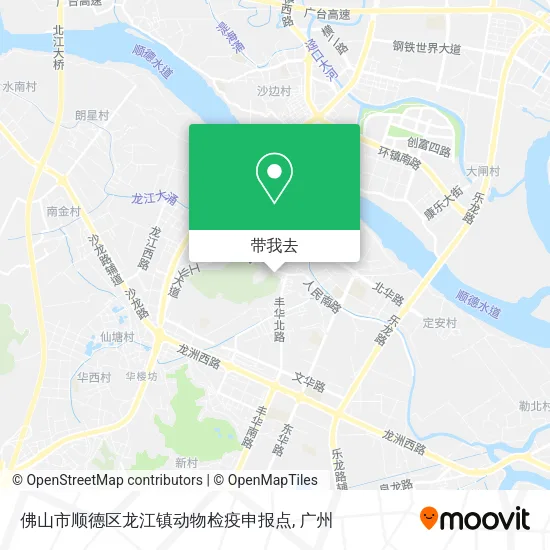 佛山市顺德区龙江镇动物检疫申报点地图