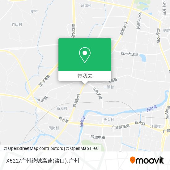X522/广州绕城高速(路口)地图