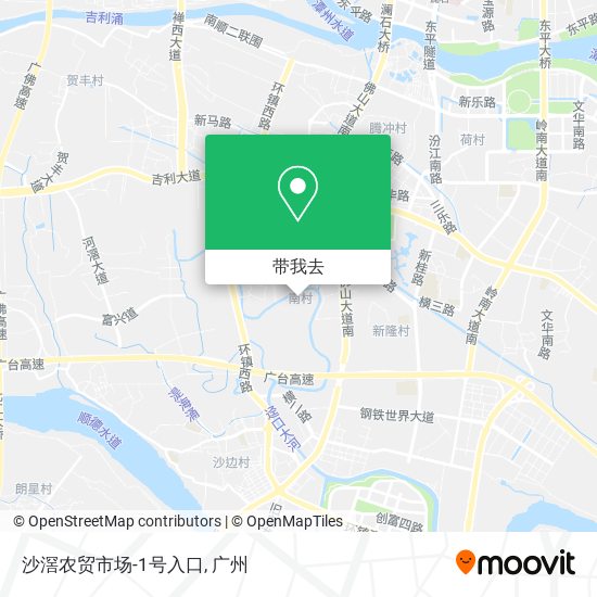 沙滘农贸市场-1号入口地图