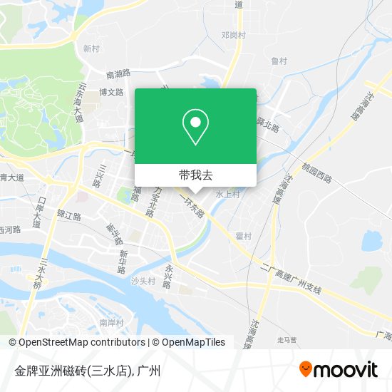 金牌亚洲磁砖(三水店)地图