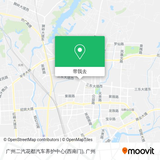 广州二汽花都汽车养护中心(西南门)地图