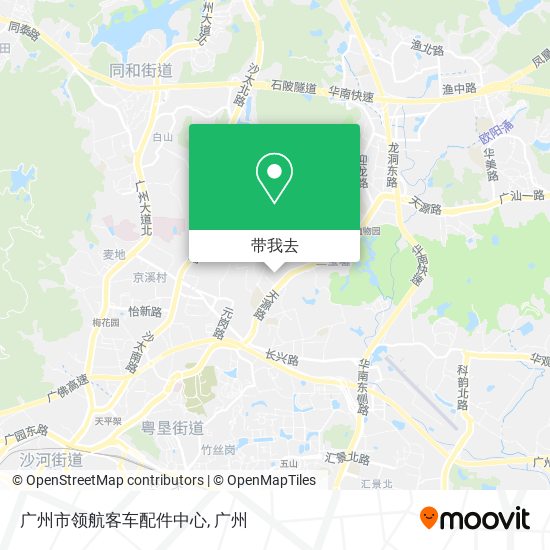 广州市领航客车配件中心地图