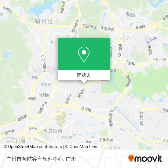 广州市领航客车配件中心地图