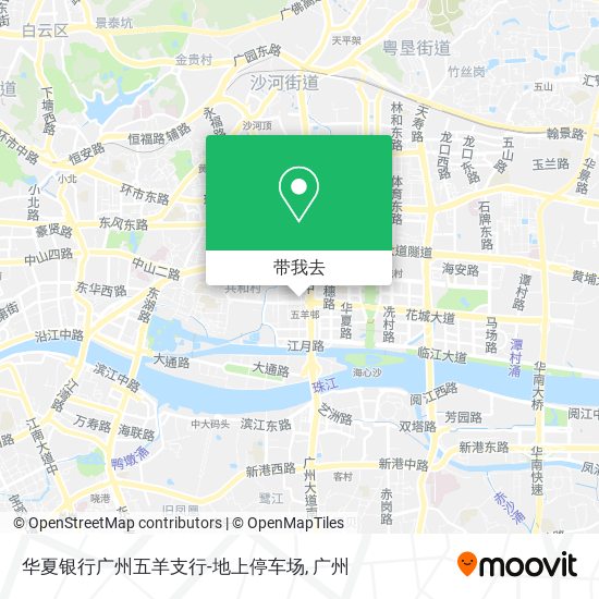 华夏银行广州五羊支行-地上停车场地图