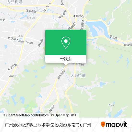 广州涉外经济职业技术学院北校区(东南门)地图