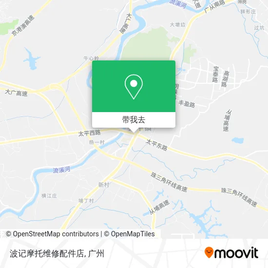 波记摩托维修配件店地图